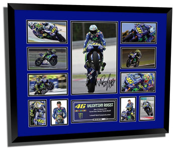 VALENTINO ROSSI MOVISTAR MOTOGP 2018 SIGNED LIMITED EDITION FRAME (FREE DELIVERY AUS-WIDE)